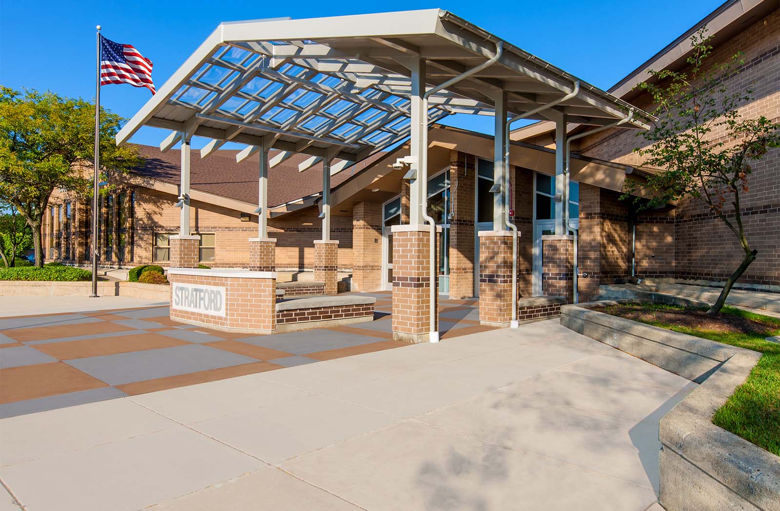 Stratford Middle School-60454a-x-Entrance Canopy-Education